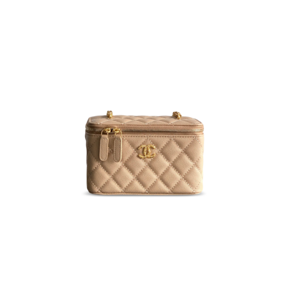 ch**el vanity case grained calfskin D1am0nd (17*9.5*8cm)